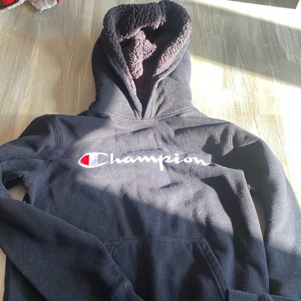 Champion Hoodie with Sherpa-Lined Hood